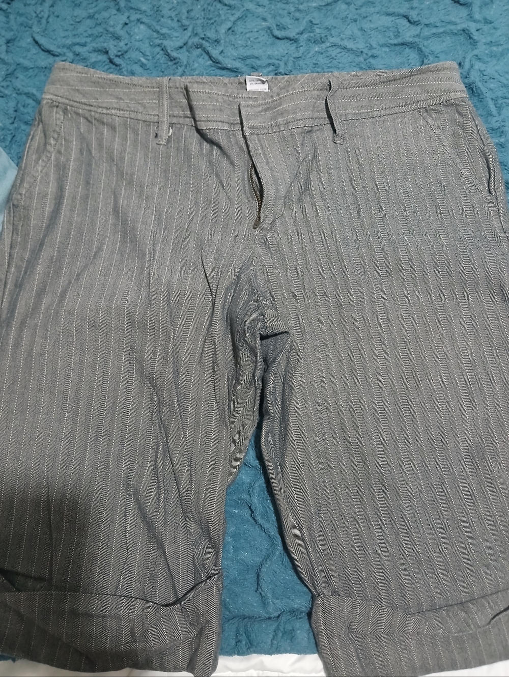 GAP Gray Herringbone Stretch Shorts